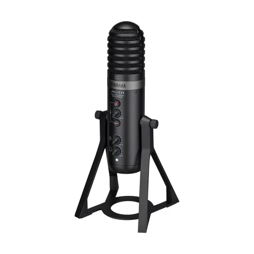ياماها ميكروفون USB صوتي مع بث مباشر ودعم Loopback – أسود Yamaha Streaming Loopback Audio USB Microphone Black