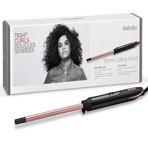 مكواة تجعيد الشعر من بابيليس 10 ملم – كوارتز وسيراميك – حتى 210°C BABYLISS CURLER  10MM  QUARTIZ • CREAMIC UPTO 21o•c