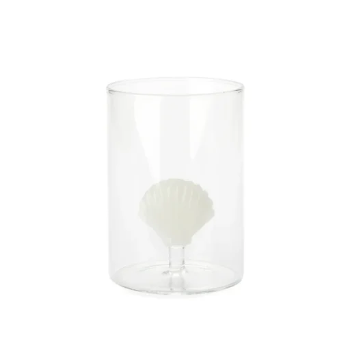كوب بالفي – أتلانتس شيل، باللون الأبيض، زجاج Balvi Glass,Atlantis Shell,white,glass