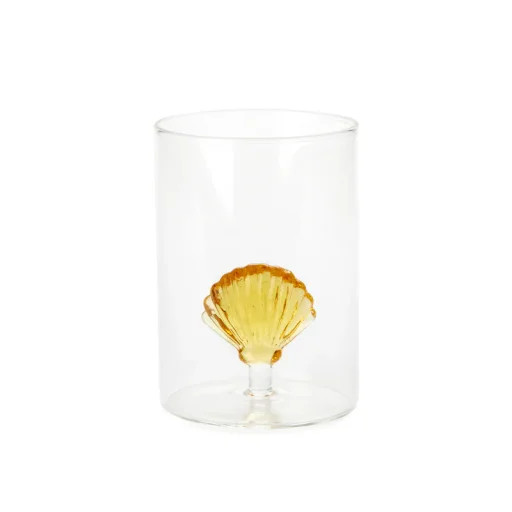 كوب بالفي – أتلانتس شيل، باللون الأصفر، زجاج Balvi Glass,Atlantis Shell,yellow,glass