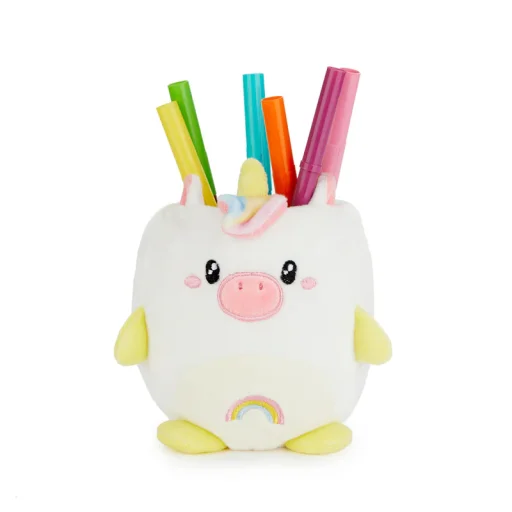 حامل أقلام بالفي – فلَفي يونيكورن، باللون الأبيض، بلاستيك/قماش Balvi Pen holder,Fluffy unicorn,white,plastic/fabric
