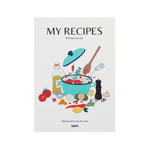 دفتر ملاحظات بالفي – وصفاتي، مقاس A5، ورق Balvi Notebook,My Recipes,A5,paper