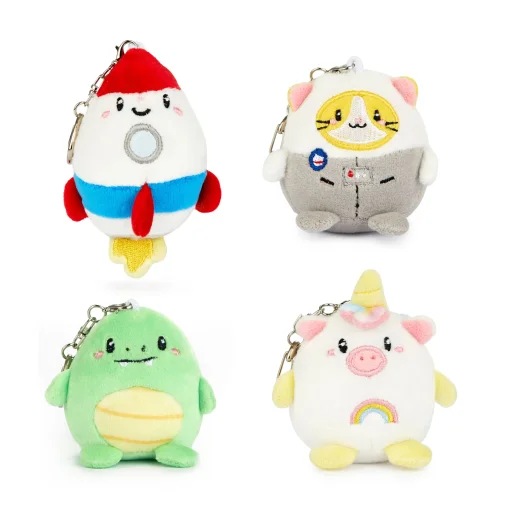ميدالية مفاتيح بالفي – فلَفي فريندز، ألوان/أشكال متنوعة، مع حامل عرض Balvi Keyring,Fluffy Friends,assorted,display