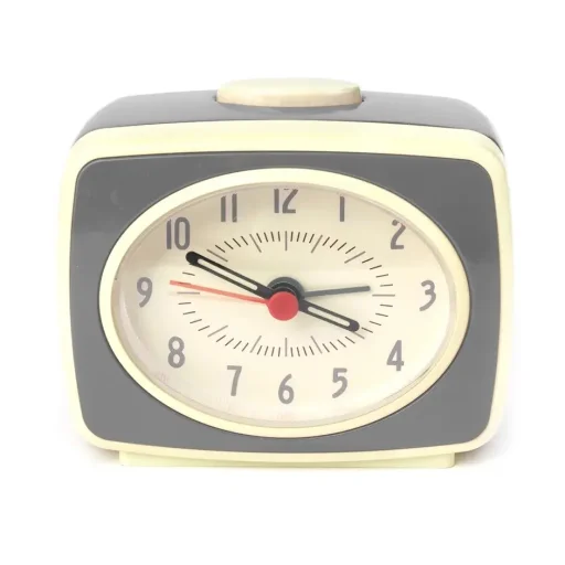 ساعة منبه كلاسيكية صغيرة – باللون الرمادي Kikkerland SMALL CLASSIC ALARM CLOCK GREY