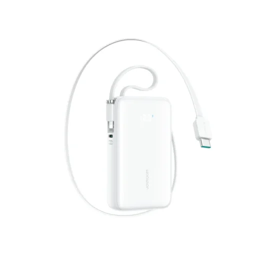 باور بانك جوي روم JR-PR2L ميني بسعة 10,000 مللي أمبير مع شحن سريع 35 واط — اللون الأبيض Joyroom JR-PR2L 35W Mini Power Bank 10000mAh - White