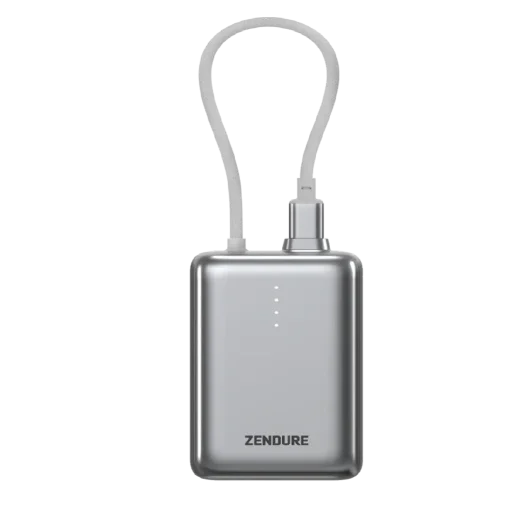 باور بانك زيندور SuperMini Pro بسعة 10,000 مللي أمبير وشحن سريع 30 واط — اللون الفضي Zendure SuperMini Pro 10,000 mAh Power Bank 30W - Silver
