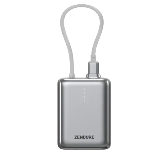 باور بانك زيندور SuperMini Pro بسعة 20,000 مللي أمبير وشحن سريع 30 واط — اللون الفضي Zendure SuperMini Pro 20,000 mAh Power Bank 30W - Silver