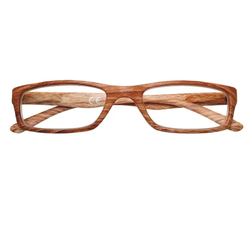 نظارة قراءة زيبو – إطار "Acetate" فحمي بمظهر خشبي B13 بقوة +1.00 – 31Z-B13-WOC100 Zippo Reading Glasses – B13 Wood-Look Acetate Charcoal Frame +1.00 – 31Z-B13-WOC100