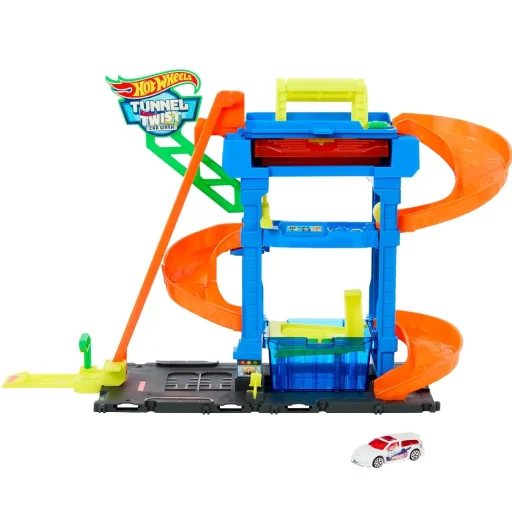 مجموعة لعب مدينة هوت ويلز "محطة غسيل السيارات الكهربائية" Hot Wheels City Electric Car Wash Playset