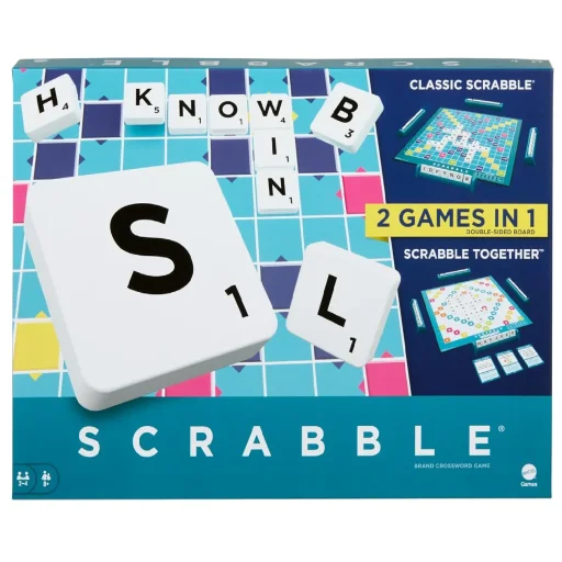 لعبة الألواح الكلاسيكية "سكرابل" - النسخة الإنجليزية Scrabble Classic Board Game - English