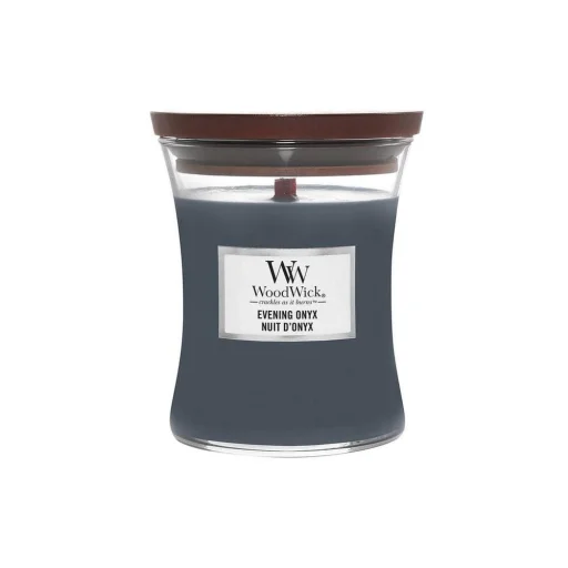 شمعة "وود ويك" (WoodWick) متوسطة بتصميم الساعة الرملية - أونيكس المساء WoodWick Hourglass Medium Candle - Evening Onyx