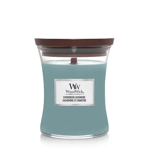 شمعة "وود ويك" (WoodWick) متوسطة بتصميم الساعة الرملية - كشمي WoodWick Hourglass Medium Candle - Cashmere