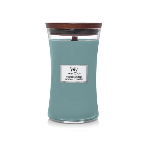 شمعة "وود ويك" (WoodWick) كبيرة بتصميم الساعة الرملية - كشمير WoodWick Hourglass Large Candle - Cashmere
