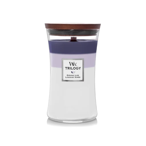 شمعة "وود ويك" (WoodWick) ثلاثية الطبقات (Trilogy) كبيرة - إيفنينج لوكس WoodWick Trilogy Large Candle - Evening Luxe