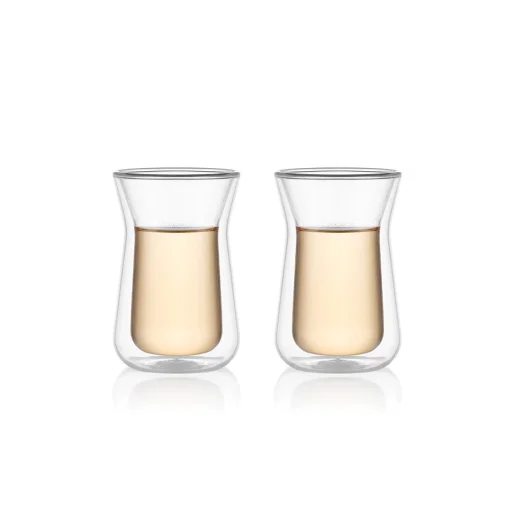 طقم أكواب (استكانة) "بودوم ميتيور" بجدار مزدوج سعة 100 مل - قطعتان Bodum Melior Double Wall Istikana Glass 100ml - 2-Piece Set