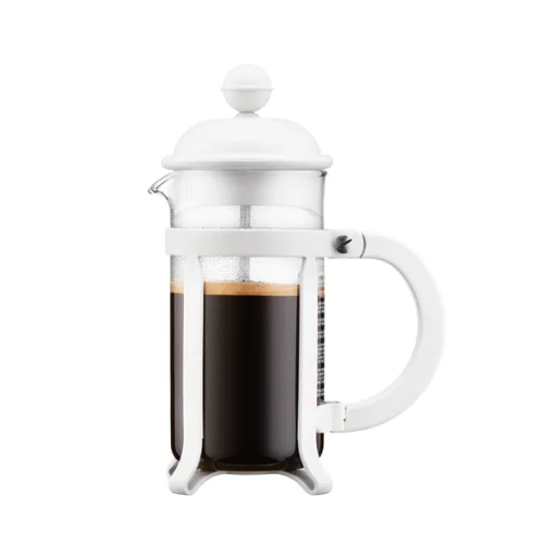 ماكينة تحضير قهوة "بودوم جافا" بنظام المكبس الفرنسي  سعة 350 مل - لون أبيض Bodum Java French Press Coffee Maker 350ml - White
