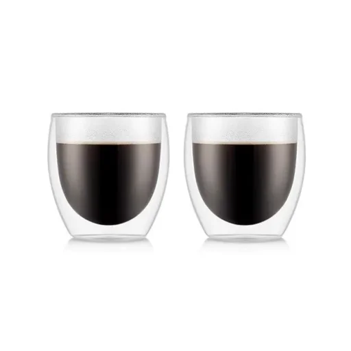 طقم أكواب "بودوم بافينا" بجدار مزدوج سعة 250 مل - قطعتان Bodum Pavina Double Wall Glass 250ml - 2-Piece Set