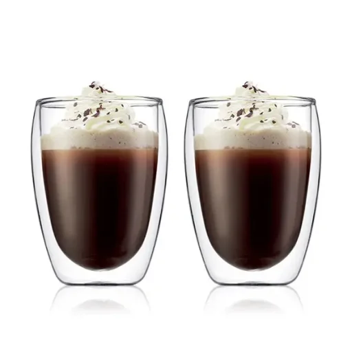 طقم أكواب "بودوم بافينا" بجدار مزدوج سعة 360 مل - قطعتان Bodum Pavina Double Wall Glass 360ml - 2-Piece Set