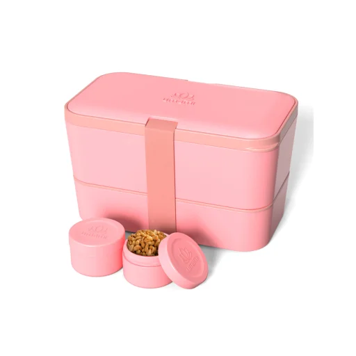 صندوق غداء "أومامي" قابل للتكديس (Nestable Bento Box) - لون وردي مرجاني Umami Nestable Bento Box - Coral Pink