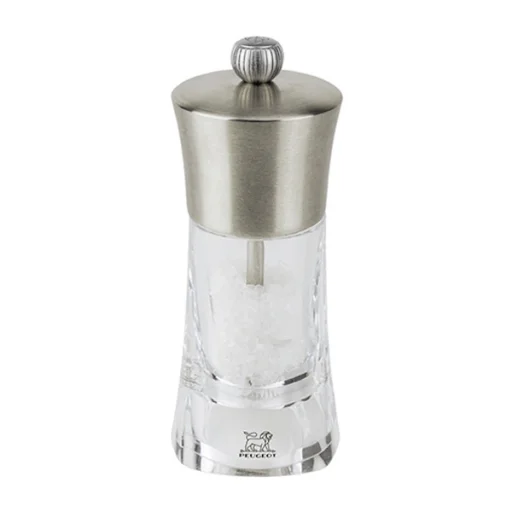 مطحنة ملح "بيجو وسان" (Peugeot Ouessant) بطول 14 سم - أكريليك وستانلس ستيل Peugeot Ouessant Salt Mill 14cm - Acrylic & Stainless Steel