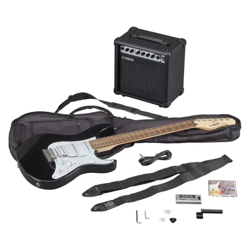 ياماها (Yamaha EG-112G Electric Guitar Starter Pack) مجموعة جيتار كهربائي للمبتدئين - أسود Yamaha EG-112G Electric Guitar Starter Pack Black