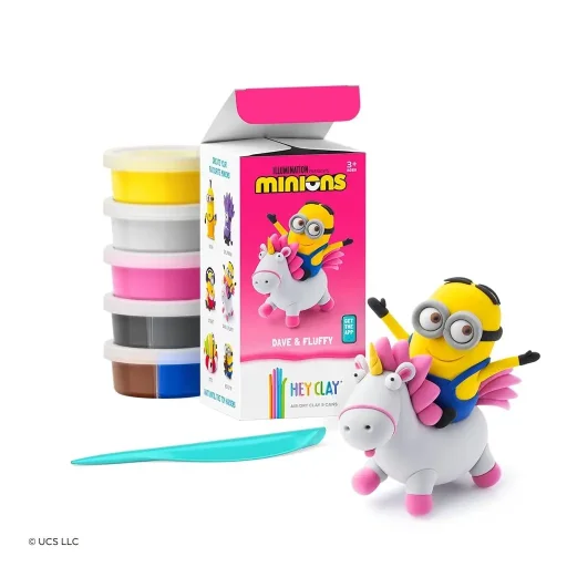 هي كلاي - ديف وفلافي، سلسلة "مينيونز"، 5 علب HEY CLAY - Dave & Fluffy, Series Minions, 5 cans