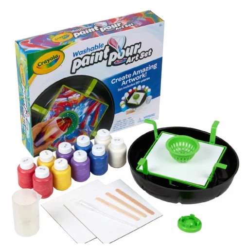 كرايولا - مجموعة صب الطلاء القابل للغسل Crayola Washable Paint Pour Set