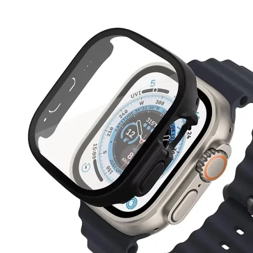 غطاء حماية ساعة آبل هايفن لنسخة الترا - أسود 49 مم Hyphen Apple Watch Protector Ultra - Black 49mm