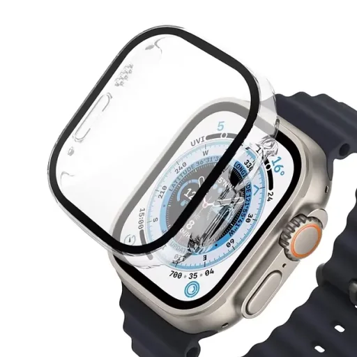 غطاء حماية ساعة آبل هايفن لنسخة الترا - شفاف 49 مم Hyphen Apple Watch Protector Ultra - Transparent 49mm