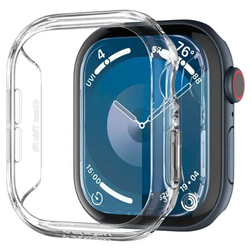 حافظة حماية سبيجن ثين فيت لساعة آبل إصدار السلسلة 10 مقاس 42 ملم - شفاف كريستالي Spigen Apple Watch Series 10 42mm Thin Fit Case - Crystal Clear