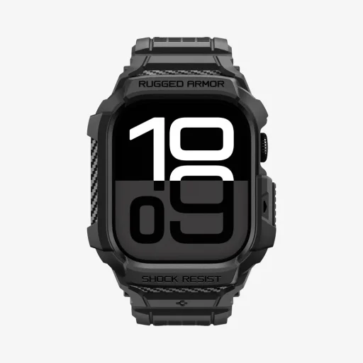 حافظة حماية سبيجن روغد آرمور برو 2 لساعة آبل إصدار السلسلة 11 مقاس 46 ملم - أسود مطفي Spigen Apple Watch Series 11 46mm Rugged Armor Pro 2 Case - Matte Black