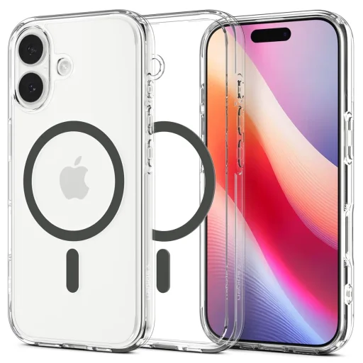 حافظة حماية سبيجن ألترا هيبريد ماغ فيت لجهاز آيفون 17 - جرافيت شفاف Spigen iPhone 17 Ultra Hybrid MagFit Case - Clear Graphite