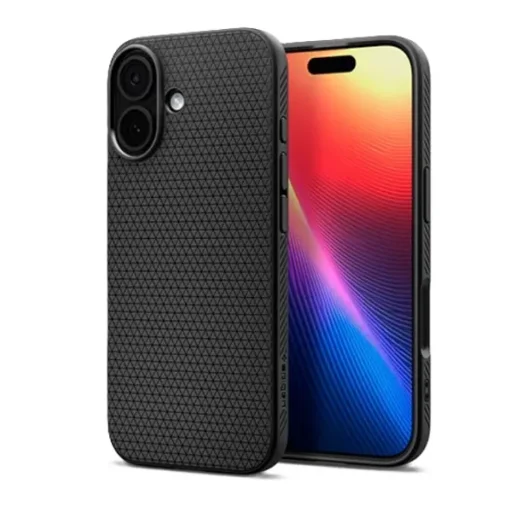 حافظة حماية سبيجن ليكويد إير لجهاز آيفون 17 - أسود مطفي Spigen iPhone 17 Liquid Air Case - Matte Black