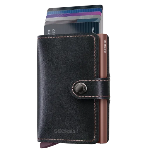 محفظة بطاقات سيكريد ميني واليت ميروم - أسود وردي Secrid Miniwallet Mirum Black-Rose