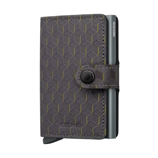محفظة بطاقات سيكريد ميني واليت أوبتيكال - رمادي أصفر Secrid Miniwallet Optical Grey-Yellow