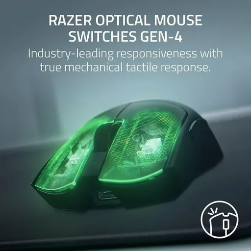 ماوس ألعاب إلكترونية لاسلكي ريزر فايبير V4 برو - أسود Razer Viper V4 Pro Wireless Esports Mouse - Black