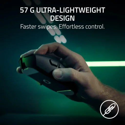 ماوس ألعاب لاسلكي ريزر ديف أدر V4 برو - أبيض Razer DeathAdder V4 Pro Wireless Gaming Mouse - White