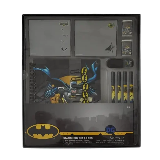 باتمان مجموعة قرطاسية 16 قطعة - Tbt21Bmbx16604 Batman Stationery Set 16Pcs - Tbt21Bmbx16604