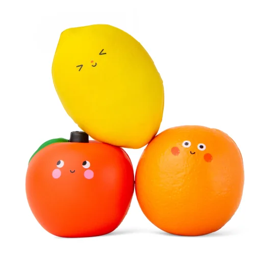 كيكر لاند ألعاب ضغط على شكل فواكه كيدوكي Kikkerland Kidoki Fruit Squishies