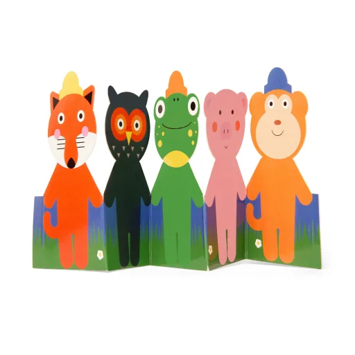 كيكر لاند ملصقات أزياء الحيوانات كيدوكي Kikkerland Kidoki Animal Dress-Up Stickers