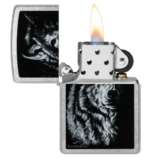 زيبو ولاعة ليندسي كيفي ستريت كروم مضادة للرياح Zippo Lindsay Kivi Street Chrome Windproof Lighter