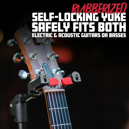جايتور GFWGTR1500 حامل جيتار معلق مع قفل لمنطقة الرقبة Gator GFWGTR1500 Hanging Guitar Stand with Locking Neck Cradle