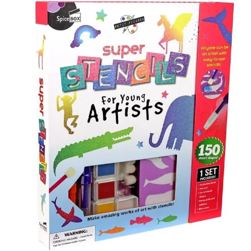 سكيلماتيكس مجموعة أعمال يدوية بوك-إن آرت سوبر ستنسل Skillmatics Poke-in Art Super Stencils Craft Kit