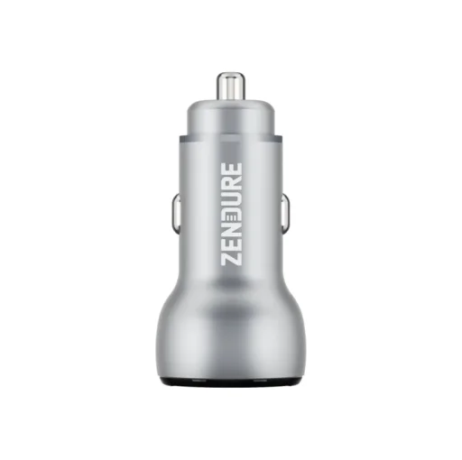 زندور سوبر درايف 48 واط شاحن سيارة مزدوج المنفذ - فضي Zendure SuperDrive 48W Dual-Port Car Charger - Silver