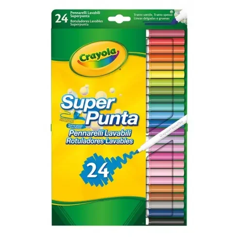 أقلام ماركر كرايولا سوبر تيبس قابلة للغسل - 24 قلم Crayola SuperTips Washable Markers - 24 Count