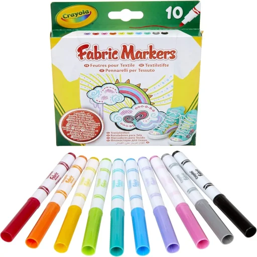 أقلام ماركر كرايولا للقماش - 10 أقلام Crayola Fabric Markers - 10 Count