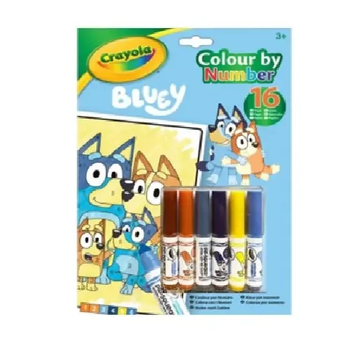 كرايولا دفتر تلوين حسب الأرقام - بلوي Crayola Color by Number Pad - Bluey