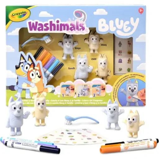مجموعة كرايولا واشيمالز حيوانات أليفة مع ملصقات - بلوي Crayola Washimals Pets Set with Decals - Bluey