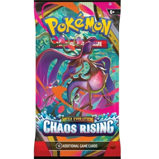 بوكيمون TCG: حزمة بوستر ميجا إيفوليوشن—كاوس رايزينج - 12 حزمة Pokémon TCG: Mega Evolution—Chaos Rising Booster Bundle - 12 Packs