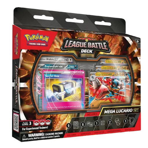 بوكيمون TCG: مجموعة معارك الدوري ميجا لوكاريو ex Pokémon TCG: Mega Lucario ex League Battle Deck